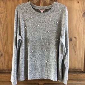 Juicy Couture Butter Soft faux pearl sweater